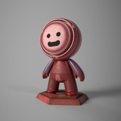 Substance Painter Mat Man with red toung skin